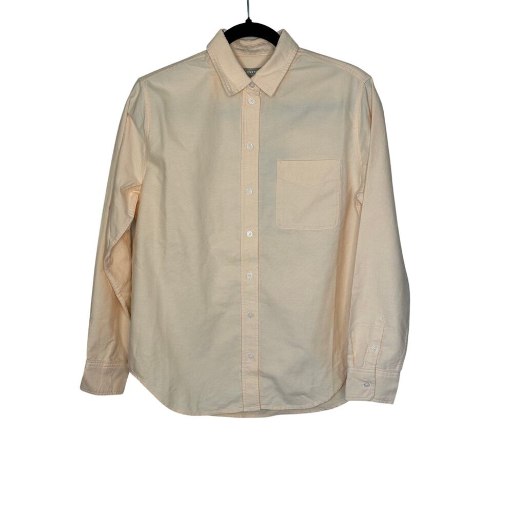 Everlane NWT The Relaxed Oxford Shirt Apricot Orange 100% Organic Cotton Size 2